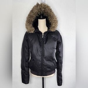 Polo Ralph Lauren Down Puffer Black Winter Coat Women Size Large